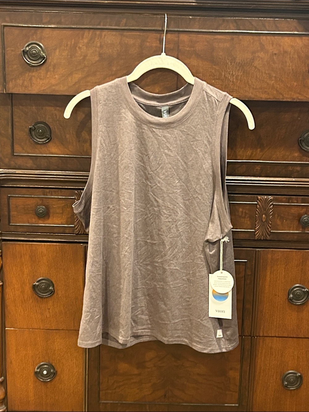 NWT Vuori Energy Top Sleeveless Long Hazel Heather L - Picture 2 of 12